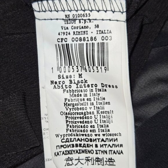 Rinascimento Boho Style Sheer Dress with Bell Sleeves Black, size M NWT - Picture 9 of 14